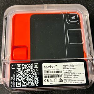 Rabbit AI Companion in Black and Red